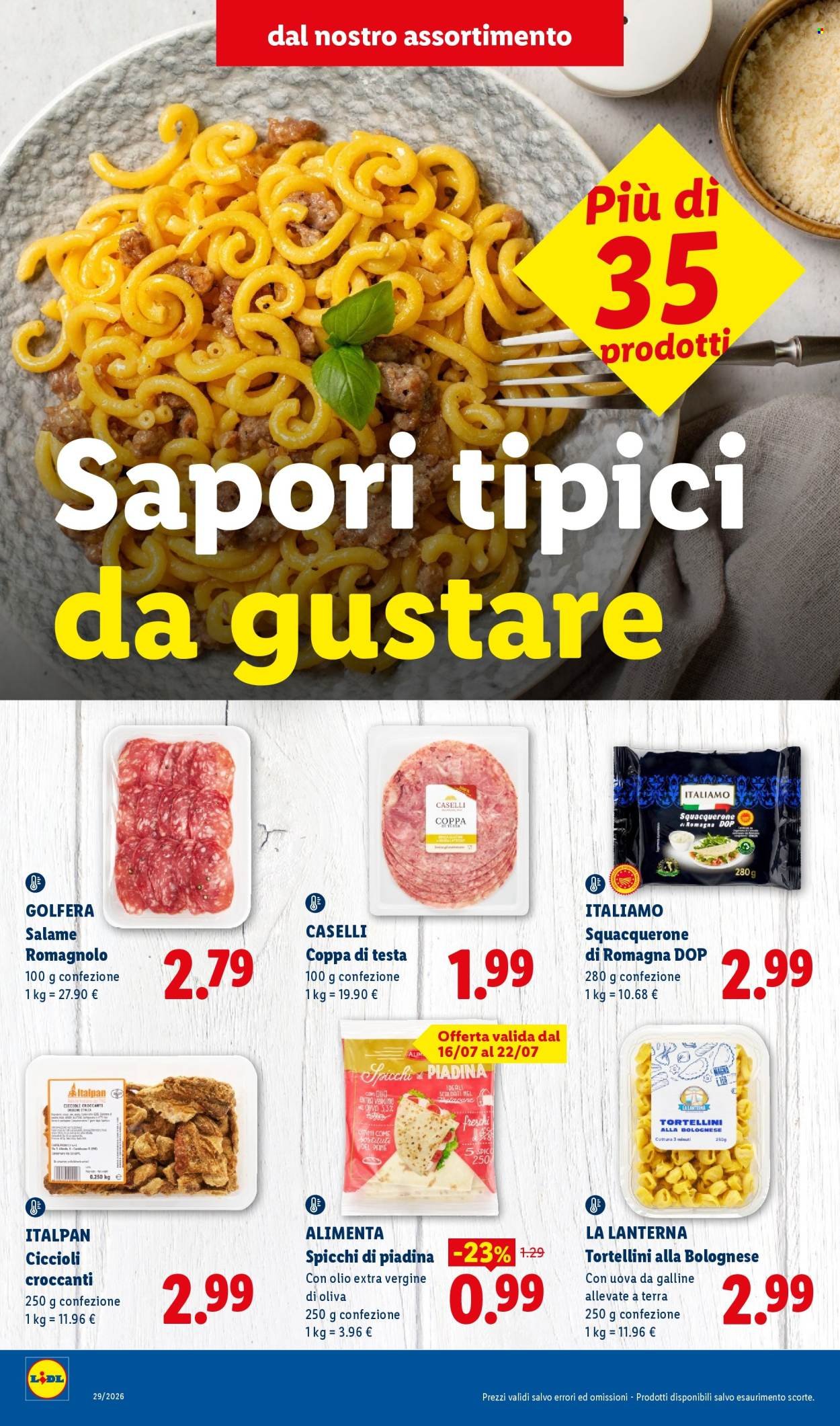 Volantino LIDL - Sapori dell'Emilia Romagna