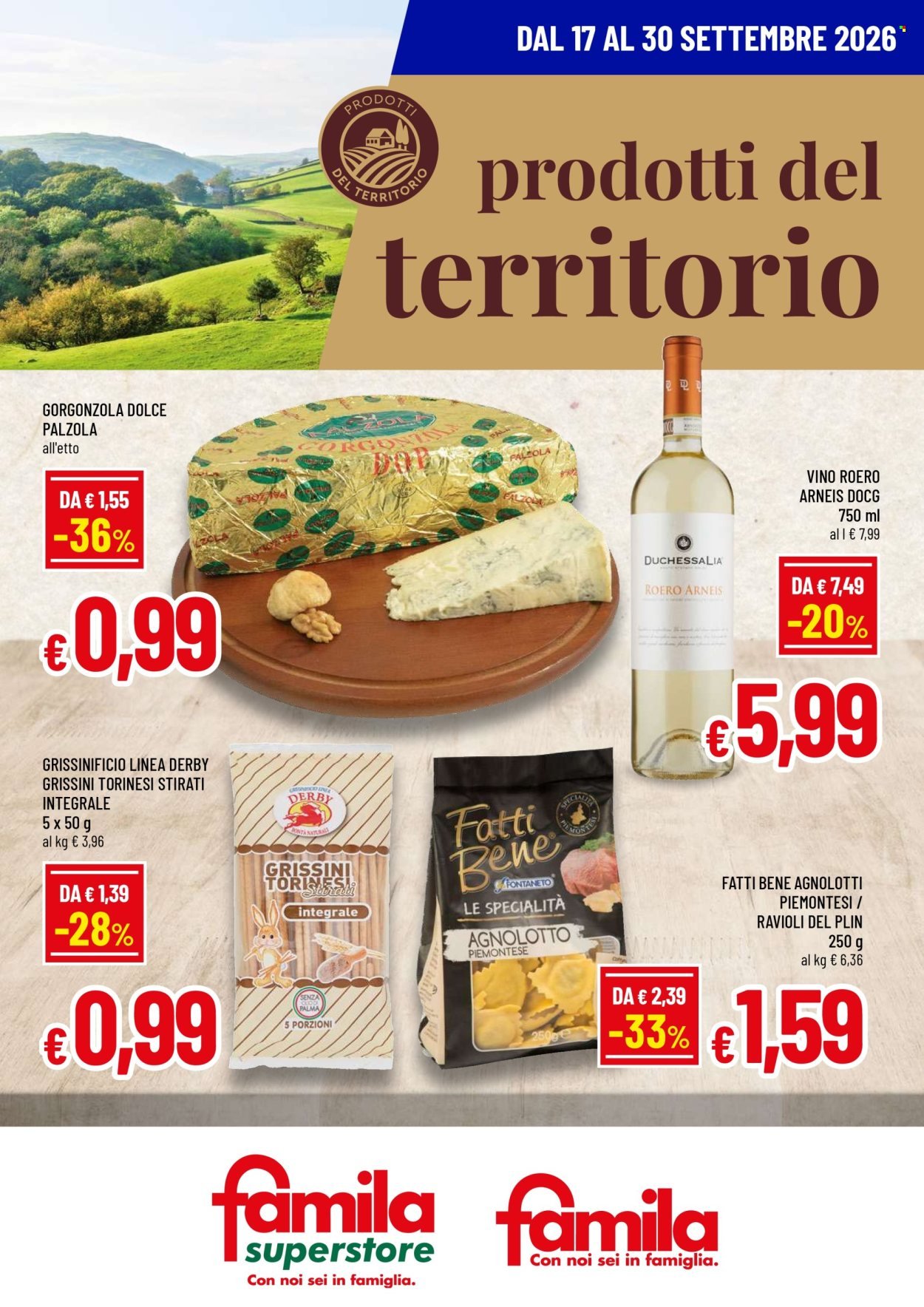 Volantino FAMILA - PRODOTTI DEL TERRITORIO