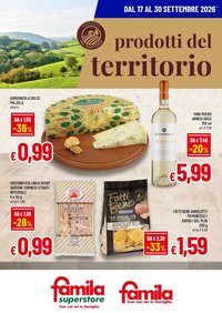 Volantino FAMILA - PRODOTTI DEL TERRITORIO