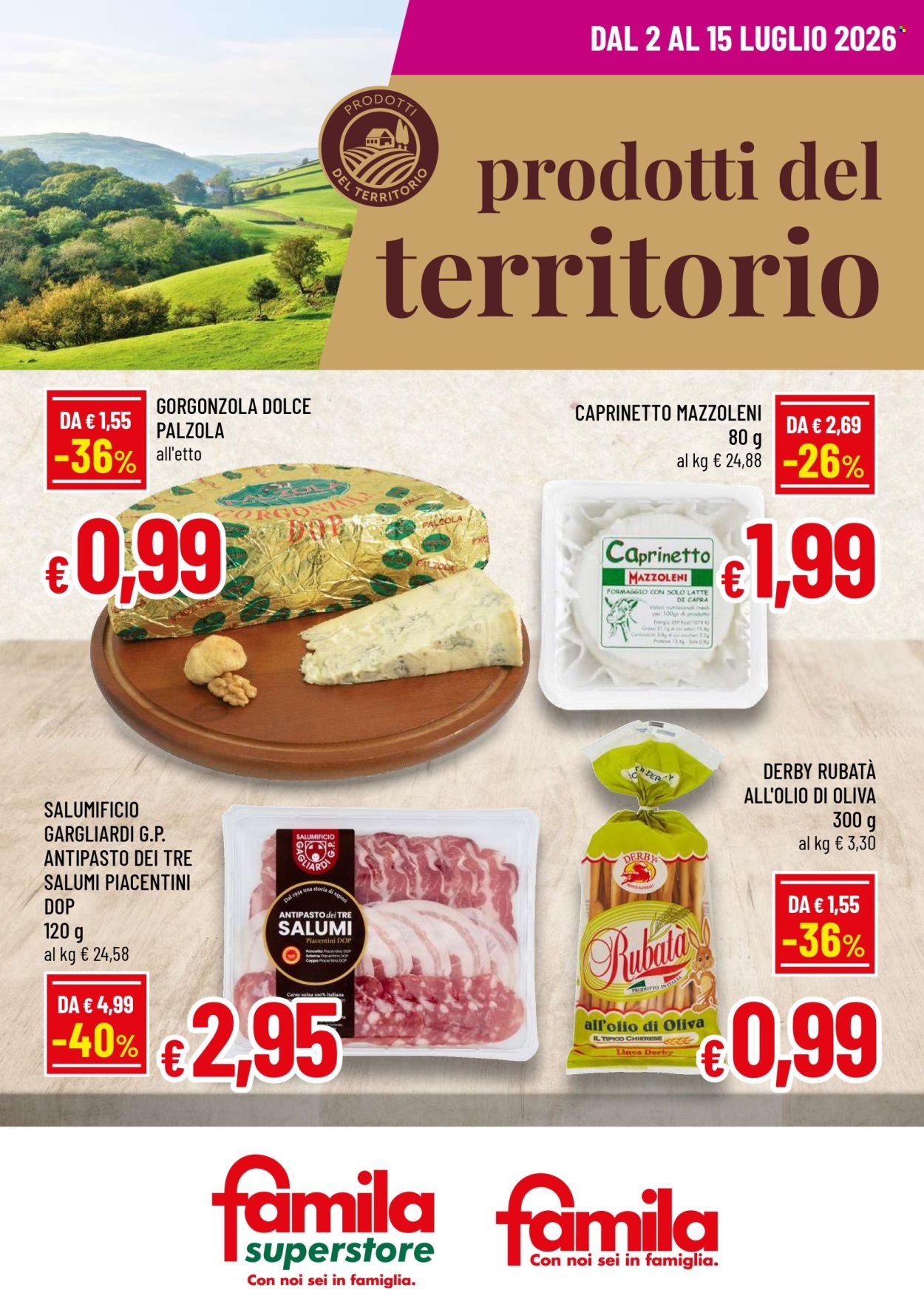Volantino FAMILA - PRODOTTI DEL TERRITORIO