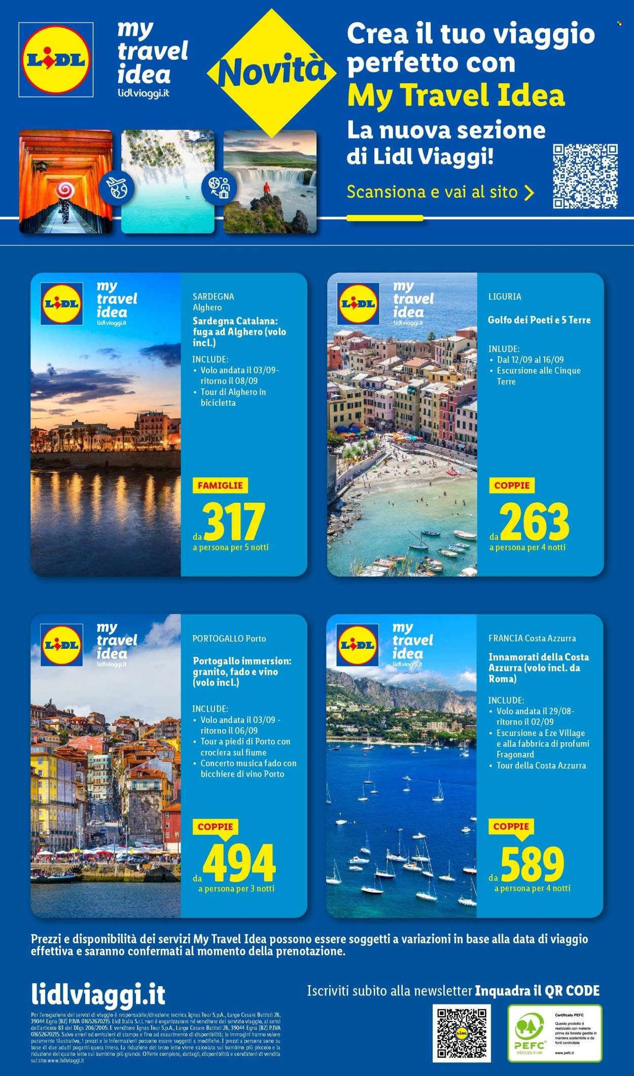 Volantino LIDL - I viaggi del mese
