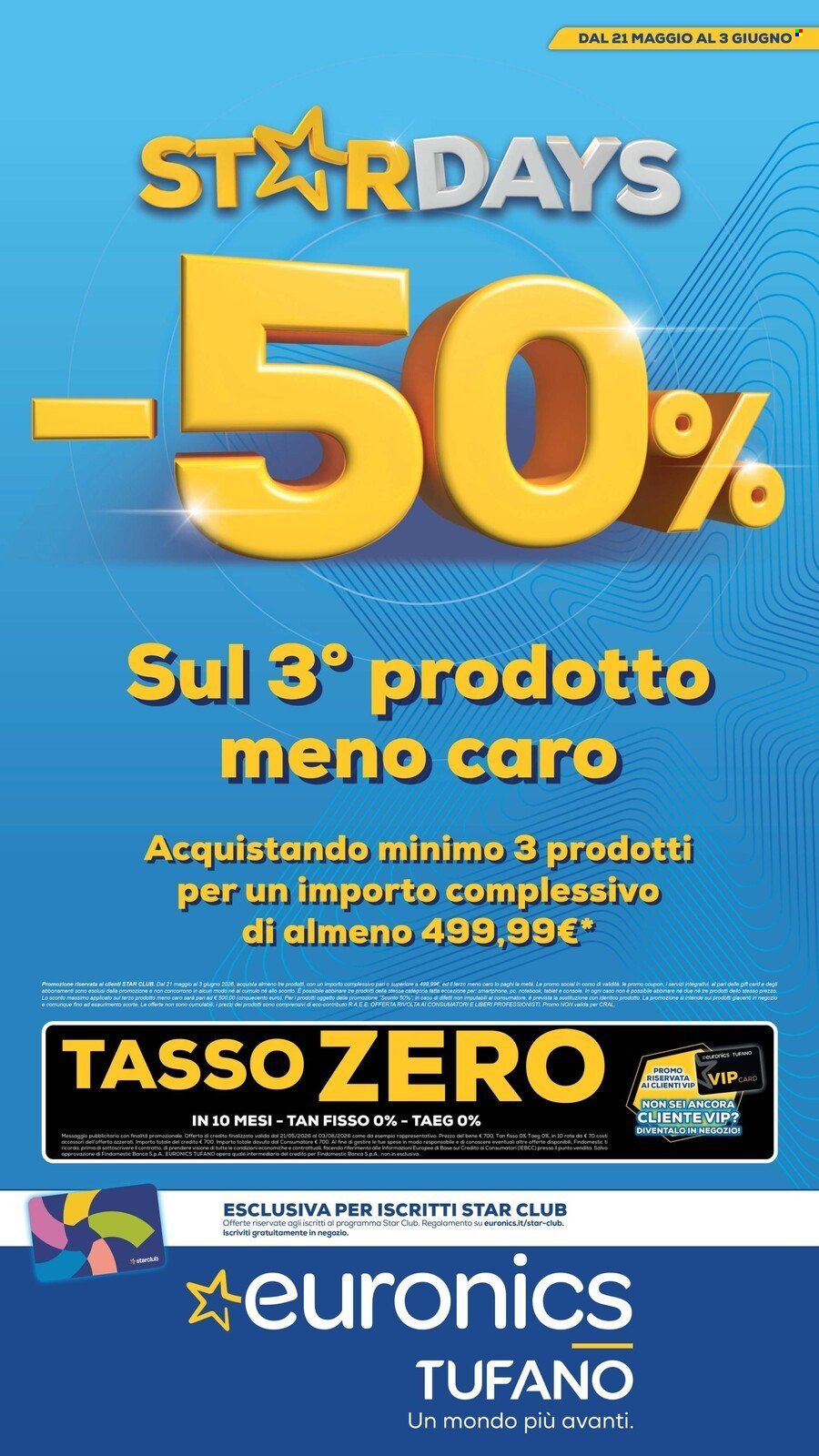 Volantino EURONICS - MENO 50 SUL TERZO PRODOTTO (2026-05-21 - 2026-06-03)