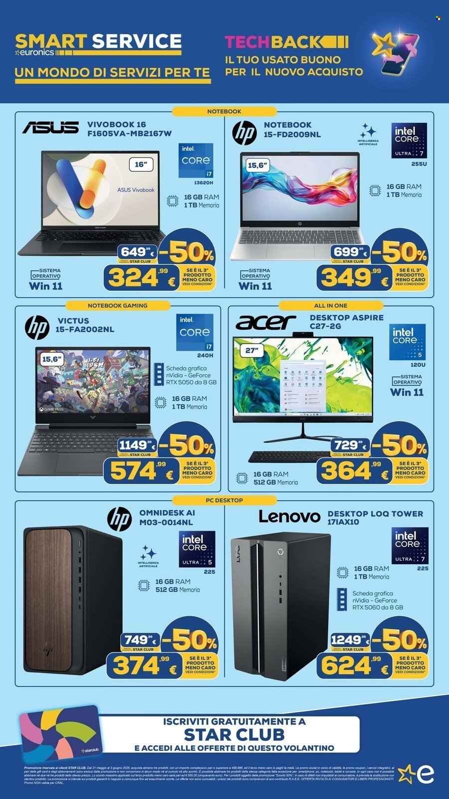 Volantino EURONICS - MENO 50 SUL TERZO PRODOTTO (2026-05-21 - 2026-06-03)