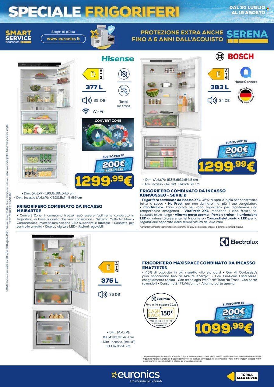 Volantino EURONICS - Speciale Frigoriferi