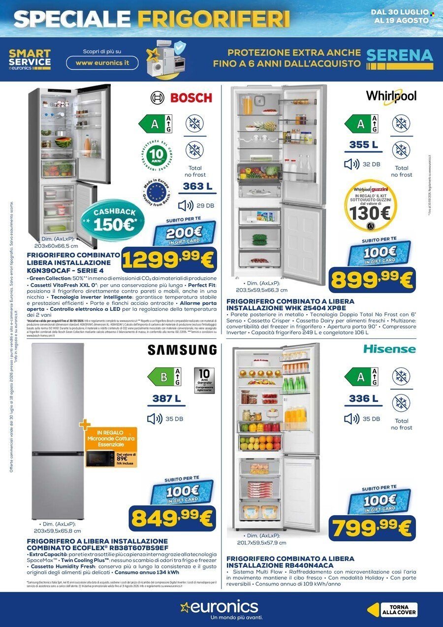 Volantino EURONICS - Speciale Frigoriferi