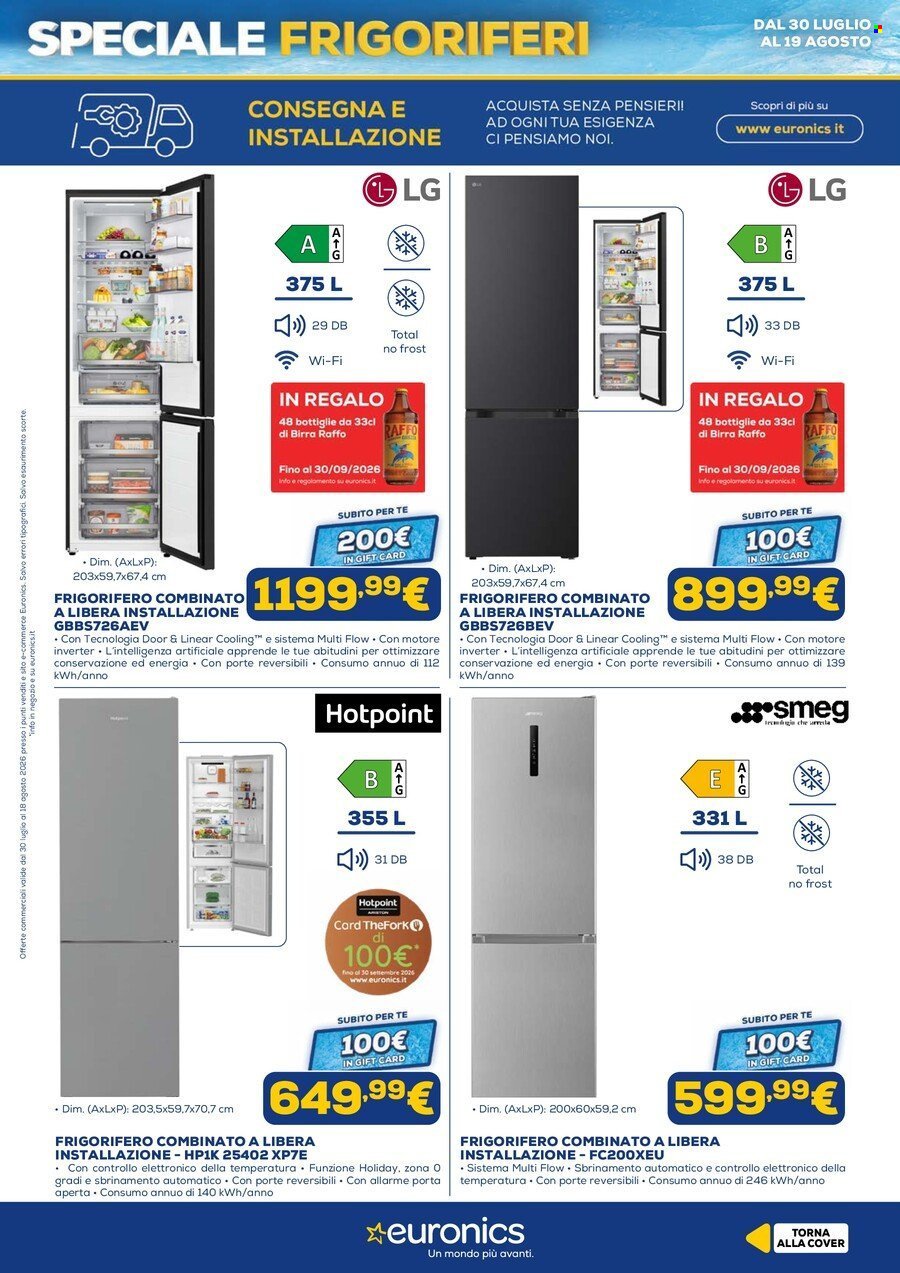 Volantino EURONICS - Speciale Frigoriferi