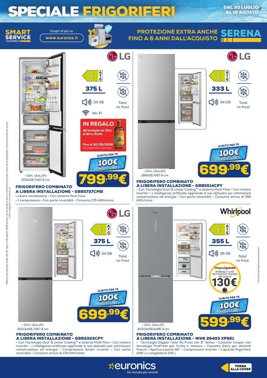 Volantino EURONICS - Speciale Frigoriferi
