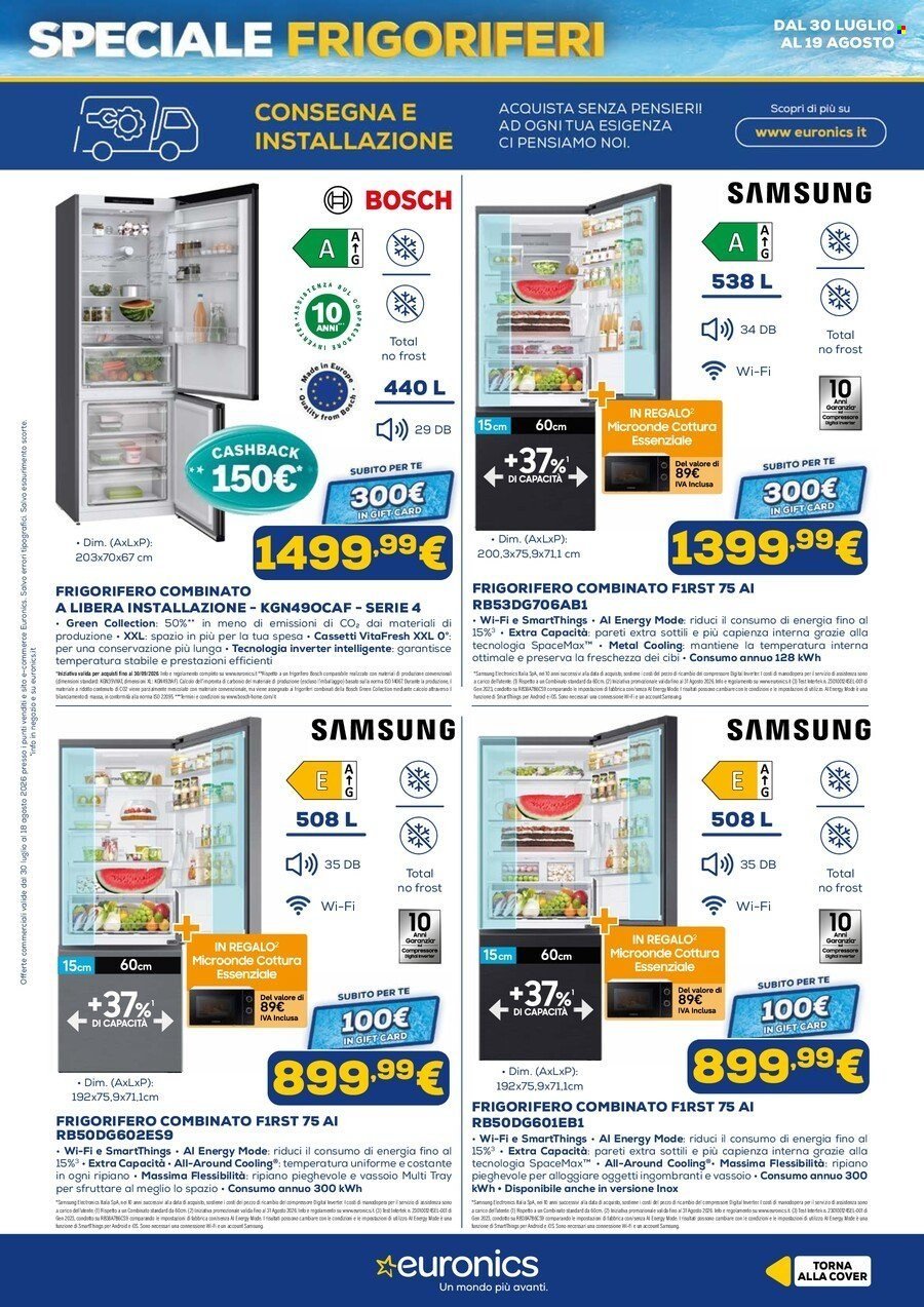 Volantino EURONICS - Speciale Frigoriferi