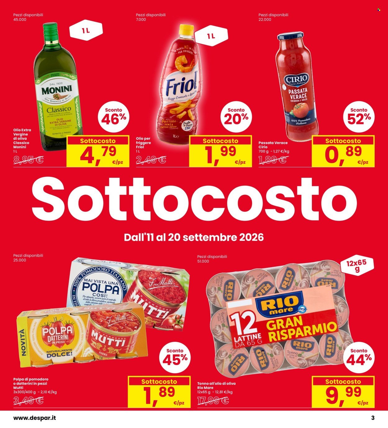 Volantino INTERSPAR - Sottocosto