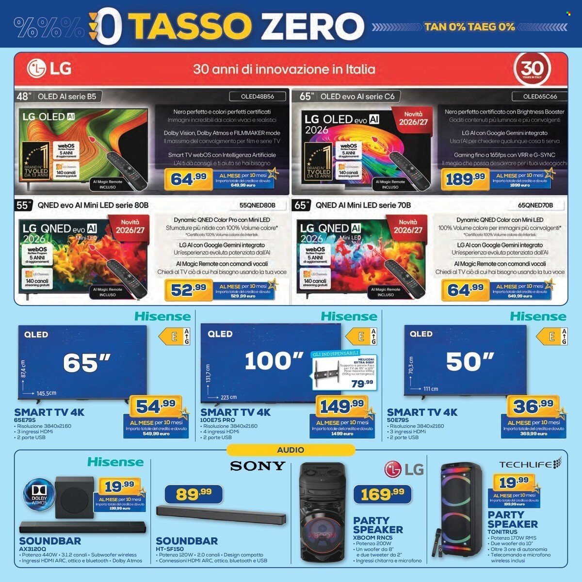 Volantino EURONICS - TASSO ZERO