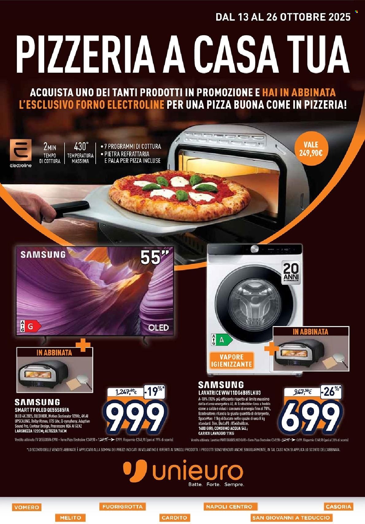 Volantino UNIEURO - Pizzeria a casa tua (2025-10-13 - 2025-10-26)