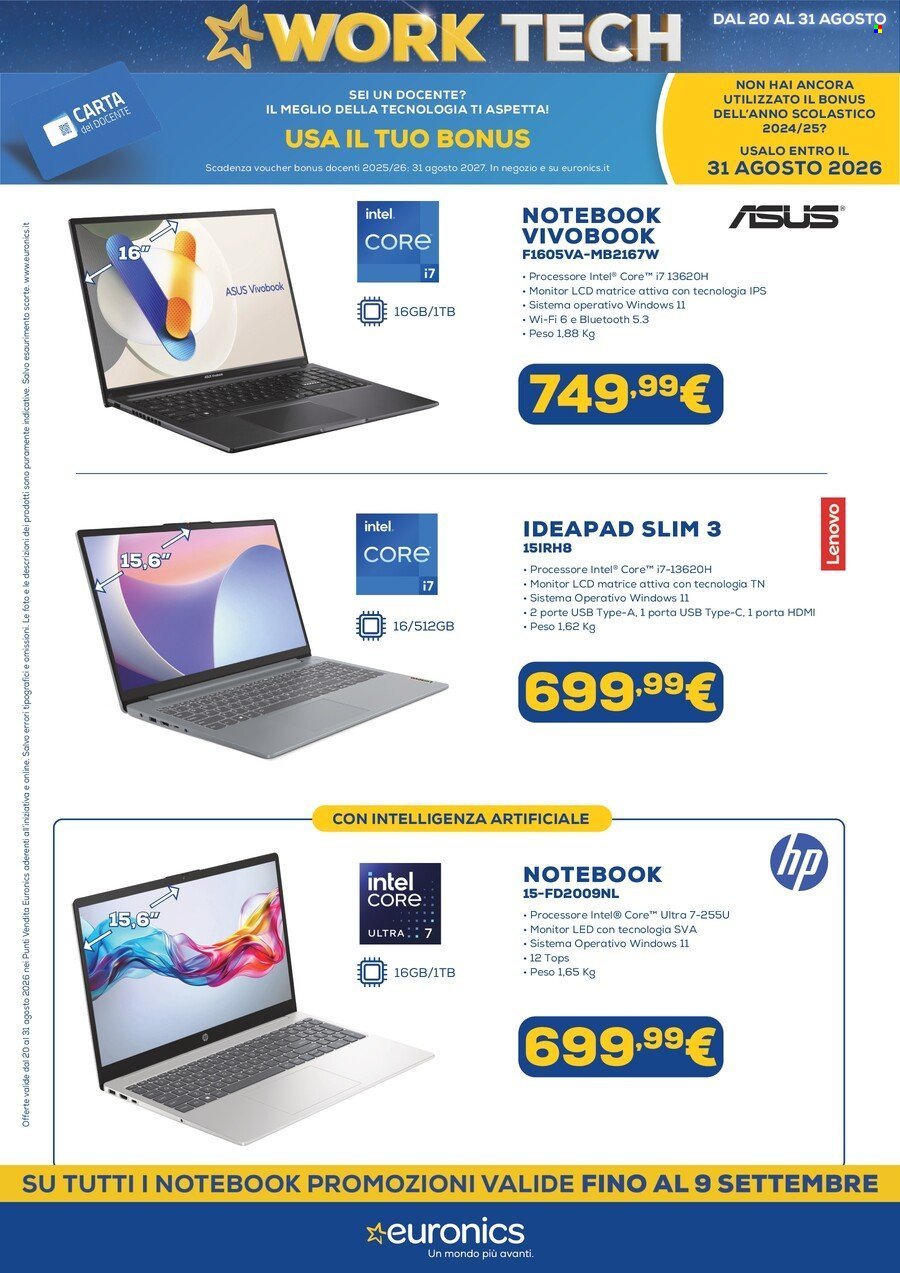 Volantino EURONICS - Work Tech
