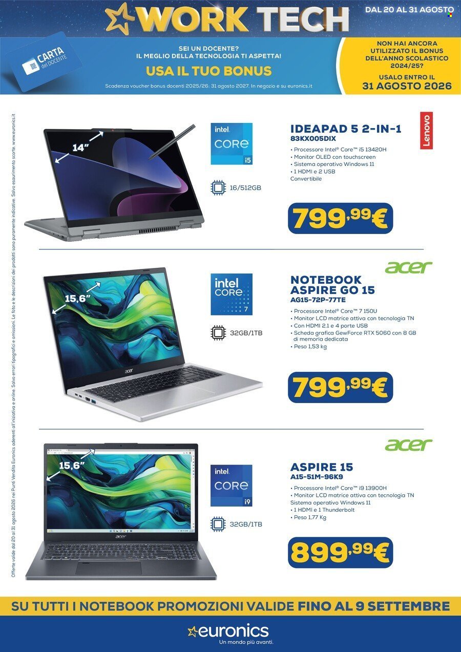 Volantino EURONICS - Work Tech