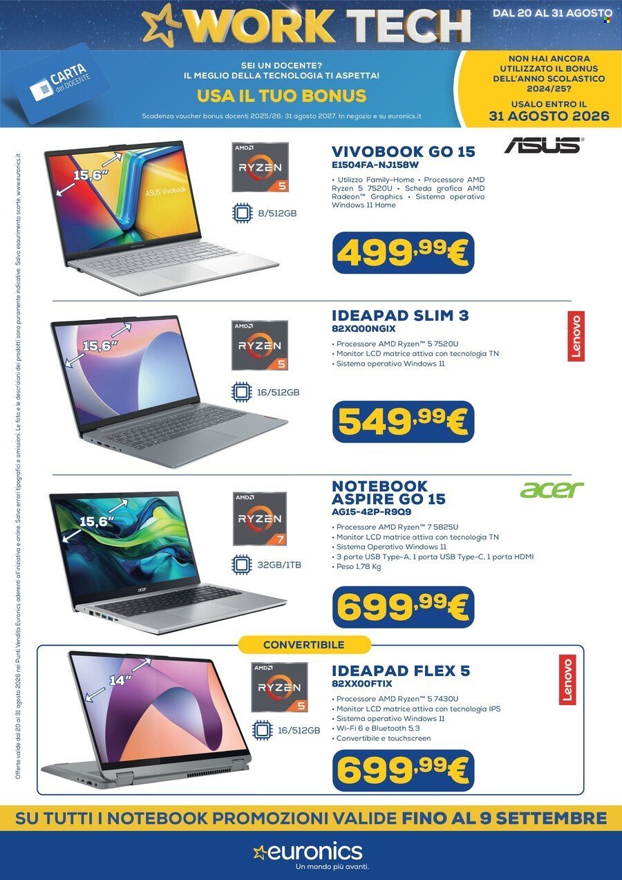 Volantino EURONICS - Work Tech