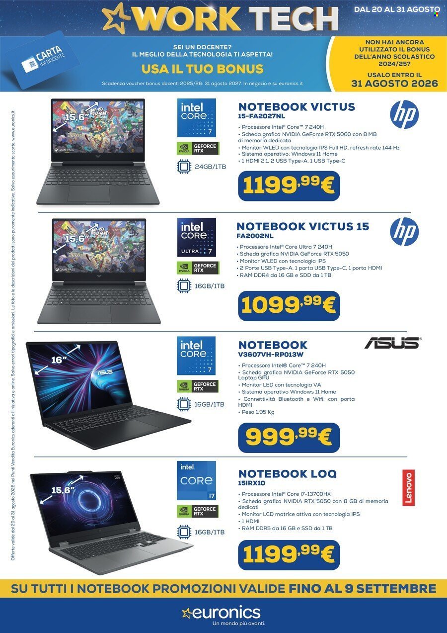 Volantino EURONICS - Work Tech