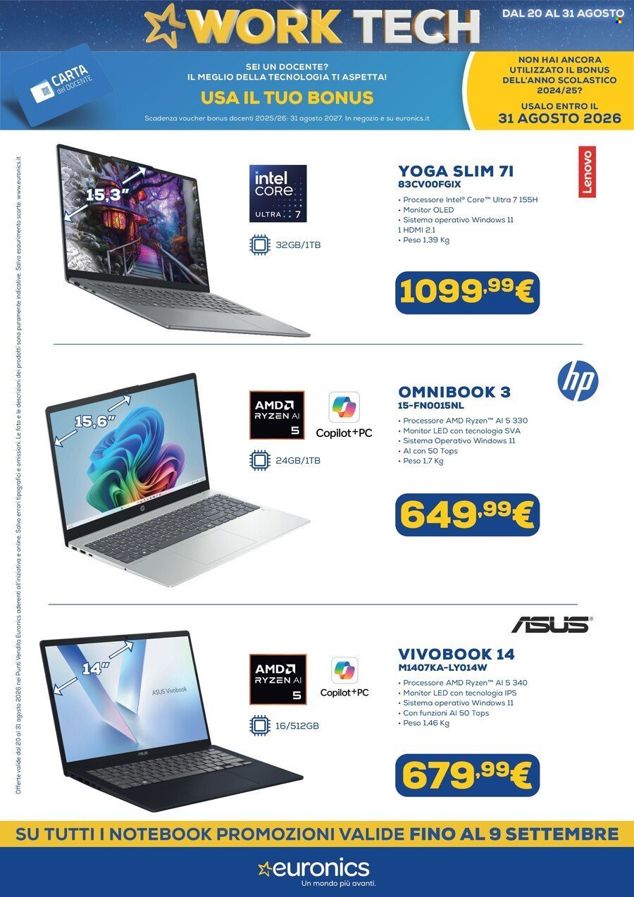 Volantino EURONICS - Work Tech