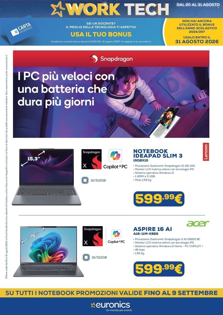 Volantino EURONICS - Work Tech