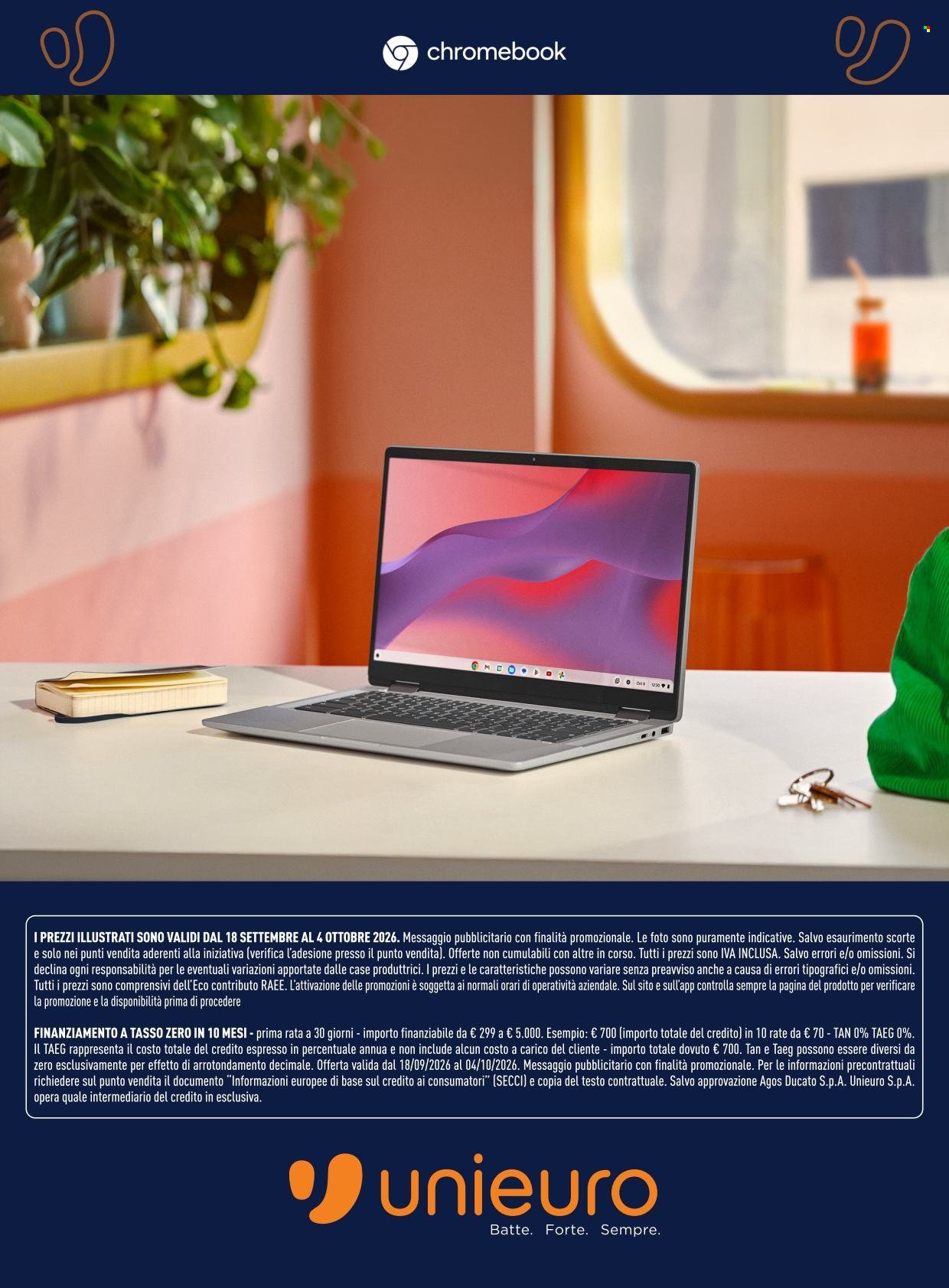Volantino UNIEURO - Speciale Chromebook