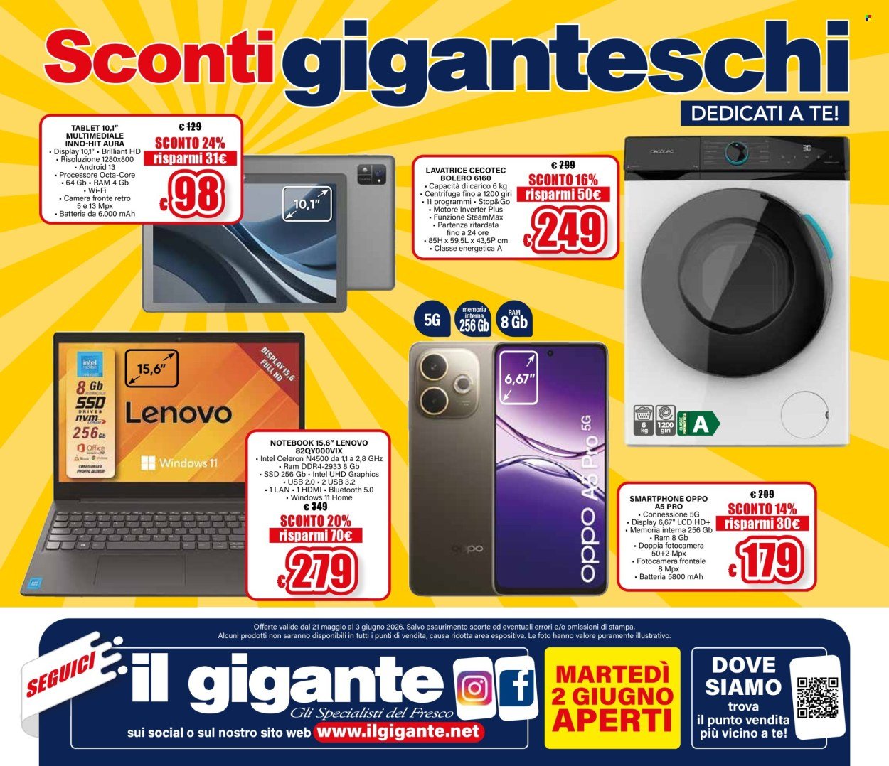 Volantino IL GIGANTE - Sconti giganteschi (2026-05-21 - 2026-06-03)