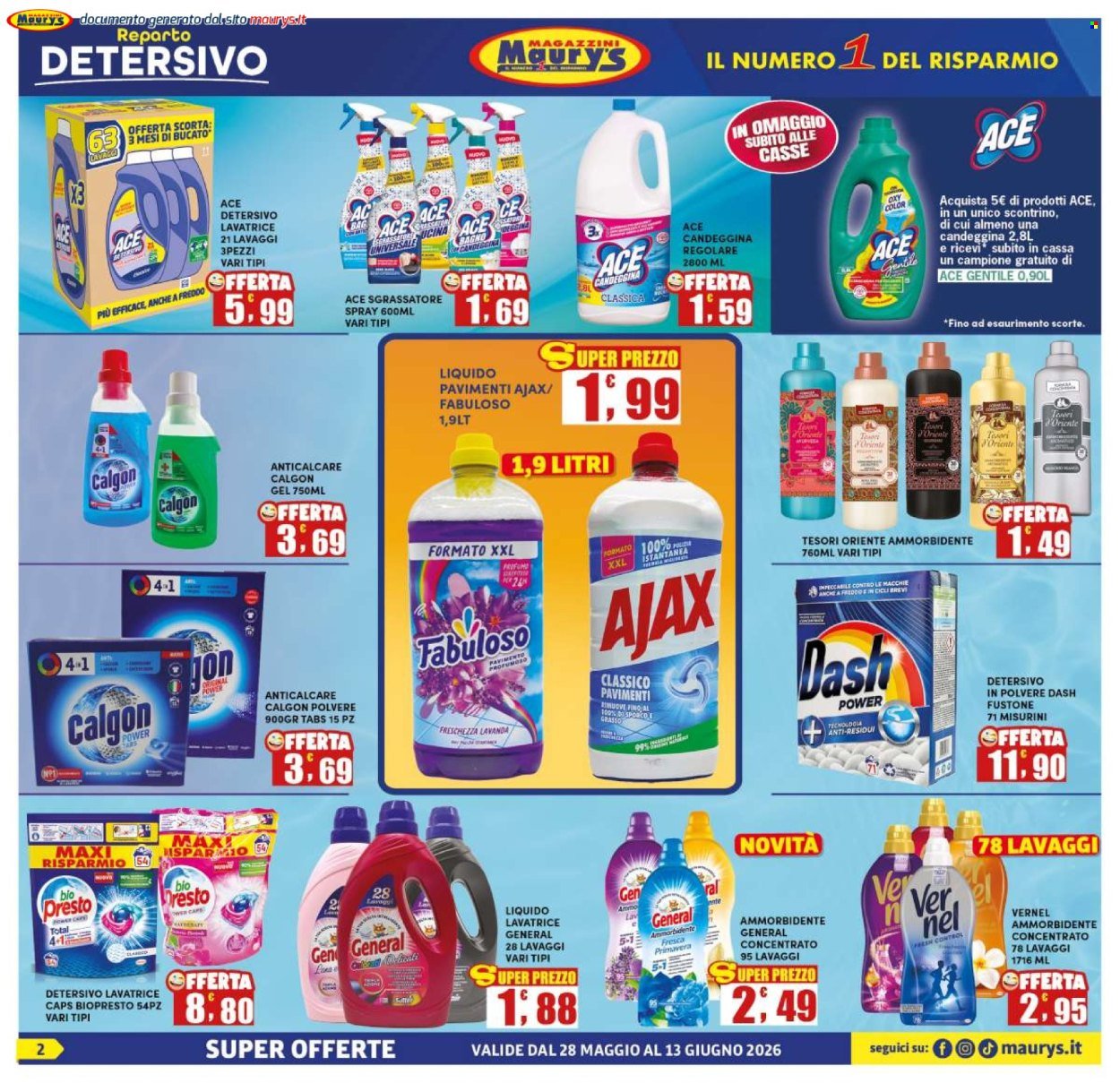 Volantino MAURY'S - Da giovedì 28 maggio 2026