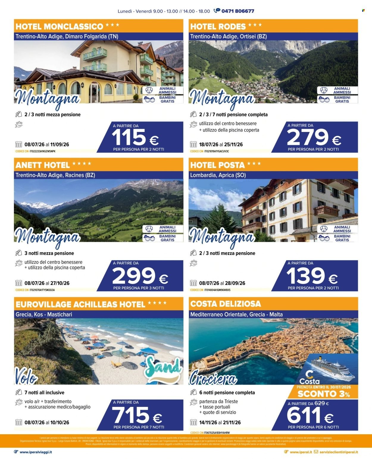 Volantino IPERAL - Viaggi