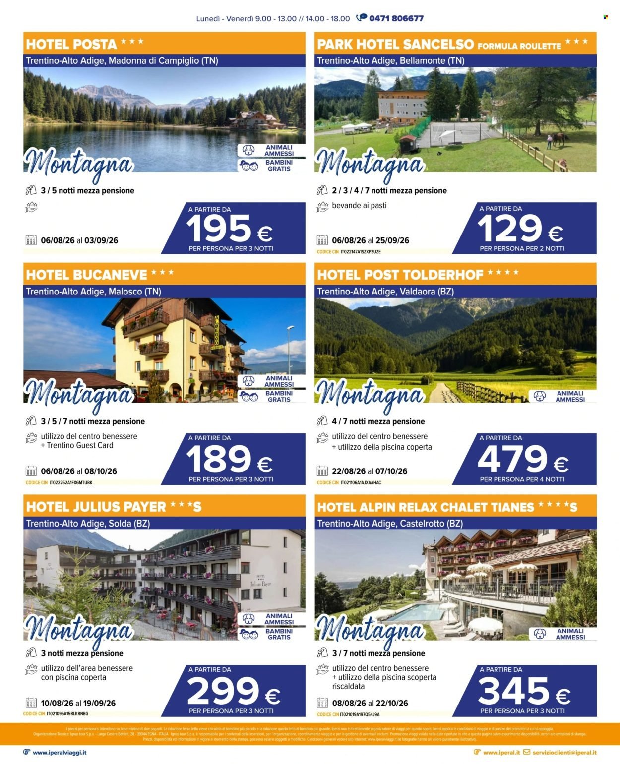 Volantino IPERAL - Viaggi