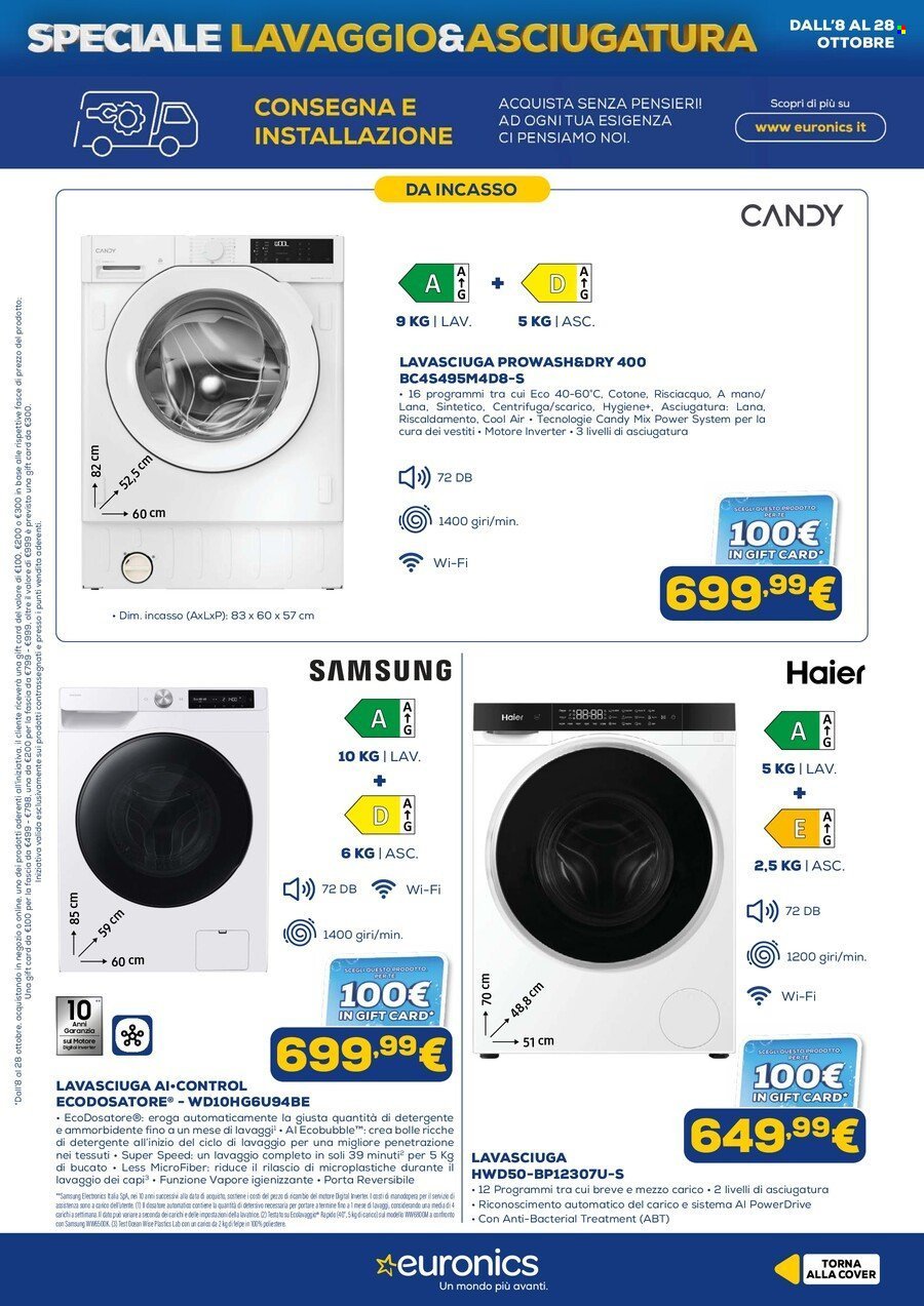 Volantino EURONICS - Speciale Lavaggio & Asciugatura