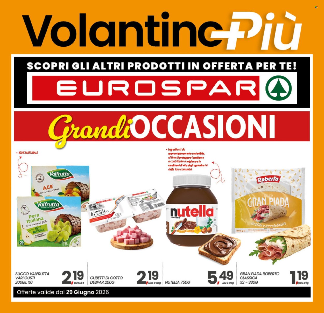 Volantino EUROSPAR - Da lunedì 29 giugno 2026