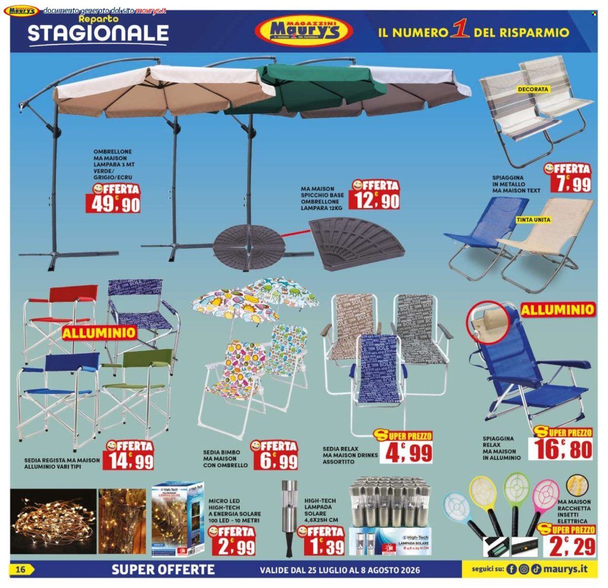 Volantino MAURY'S - Da sabato 25 luglio 2026