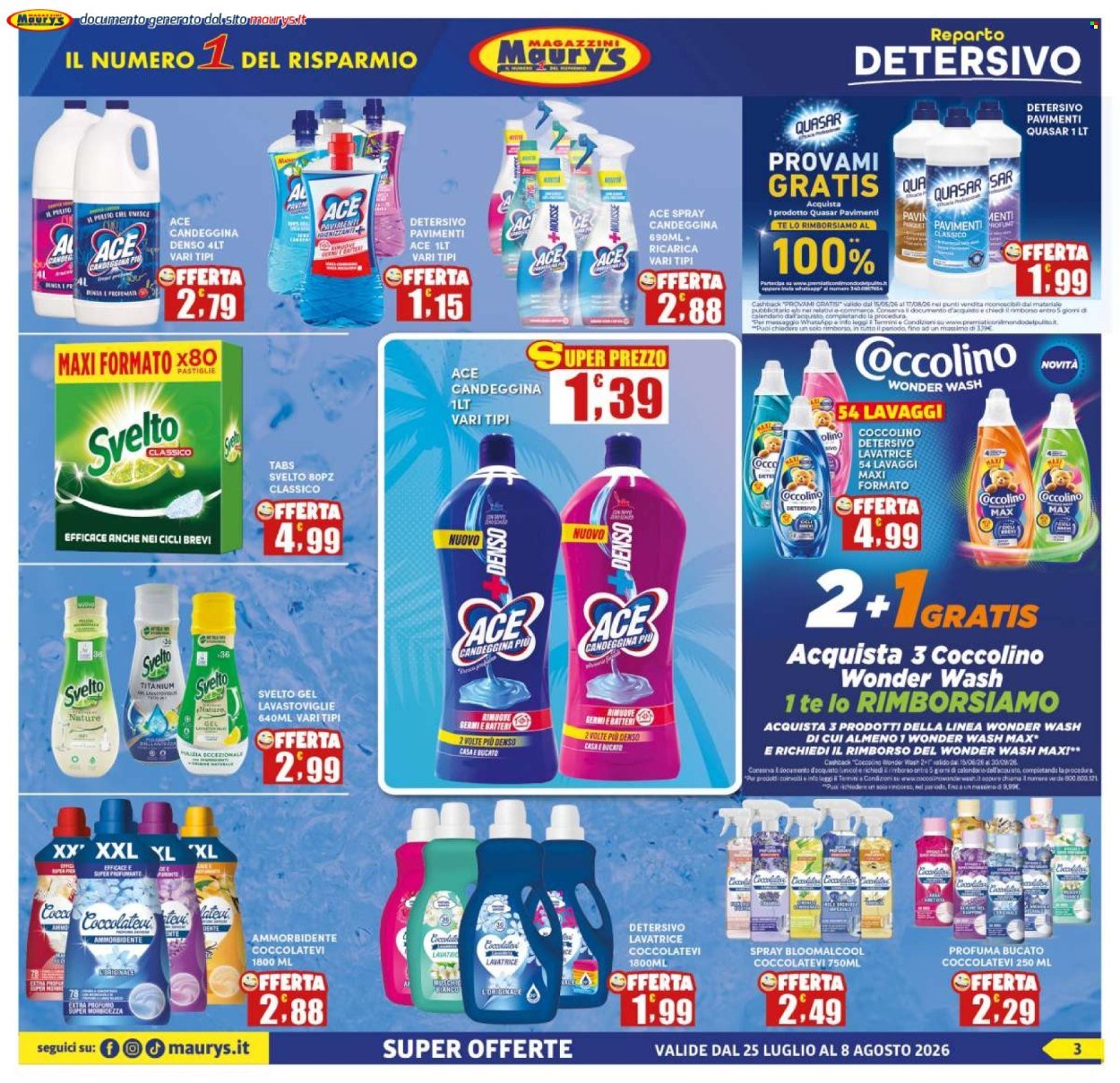 Volantino MAURY'S - Da sabato 25 luglio 2026