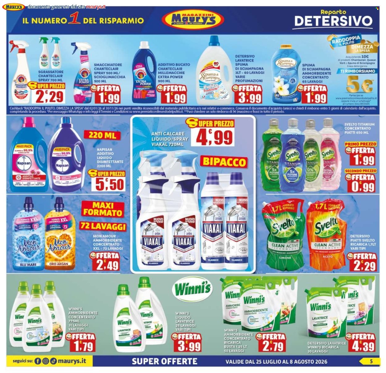 Volantino MAURY'S - Da sabato 25 luglio 2026