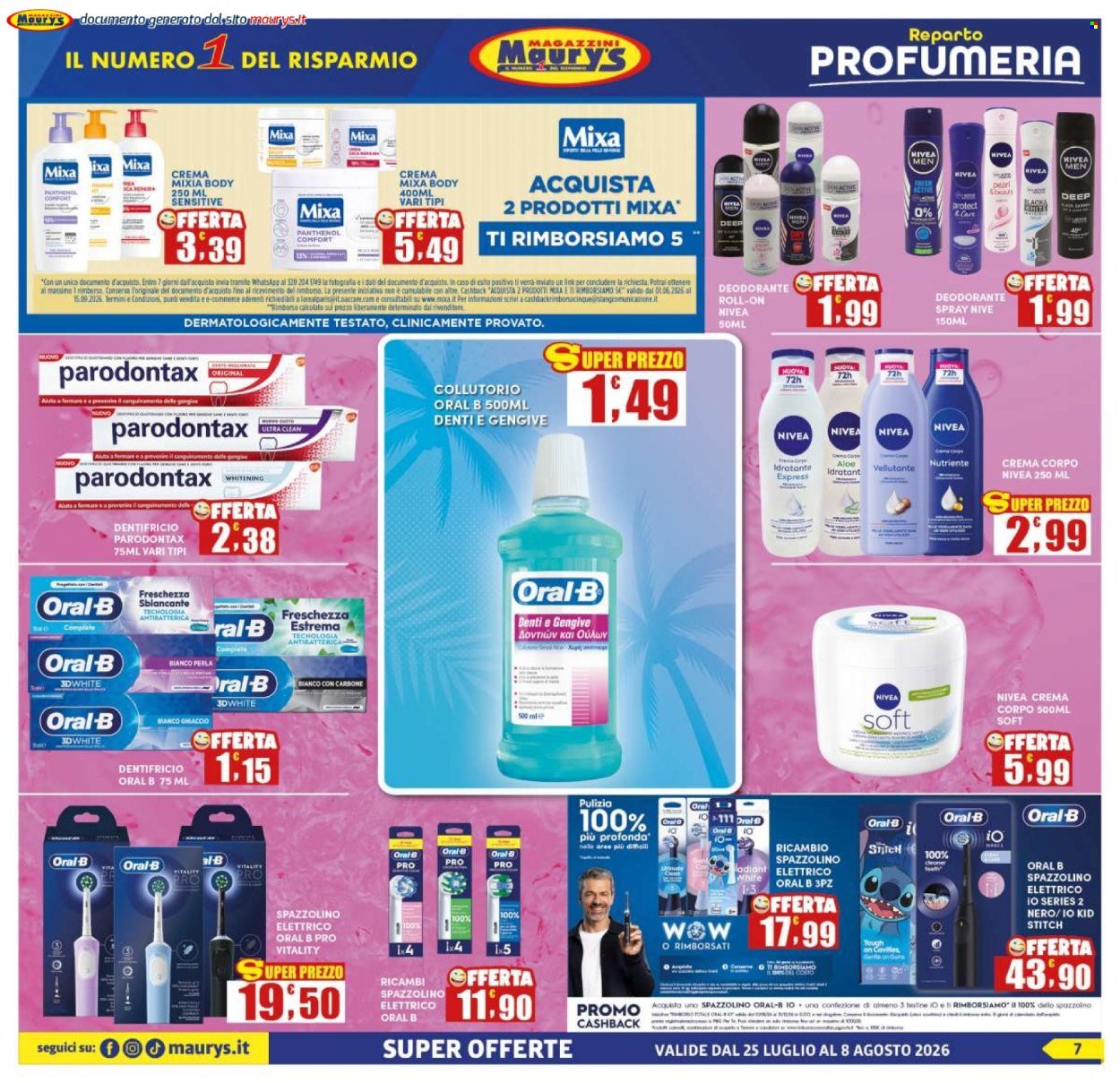Volantino MAURY'S - Da sabato 25 luglio 2026
