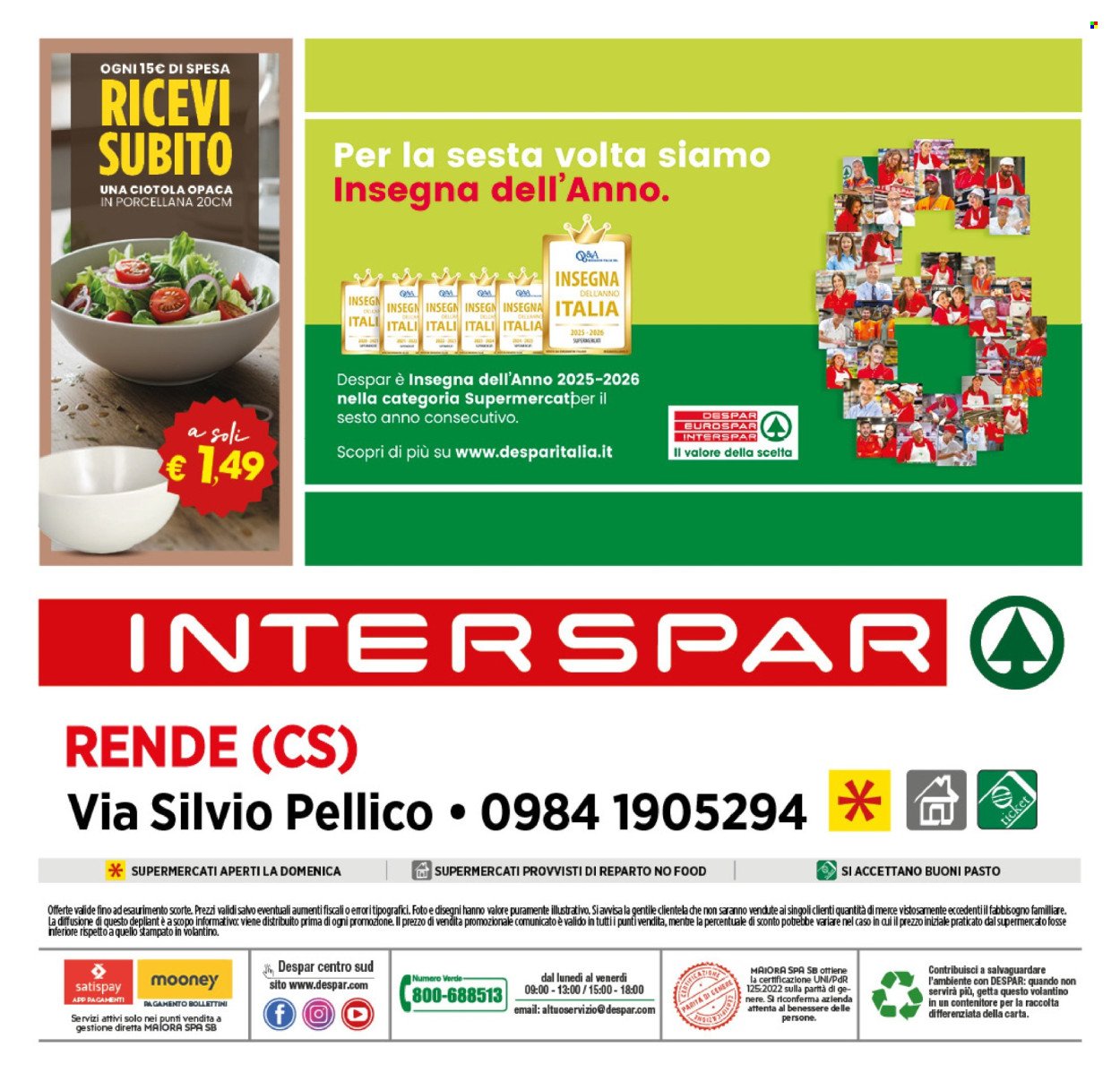 Volantino INTERSPAR - Da giovedì 9 2026