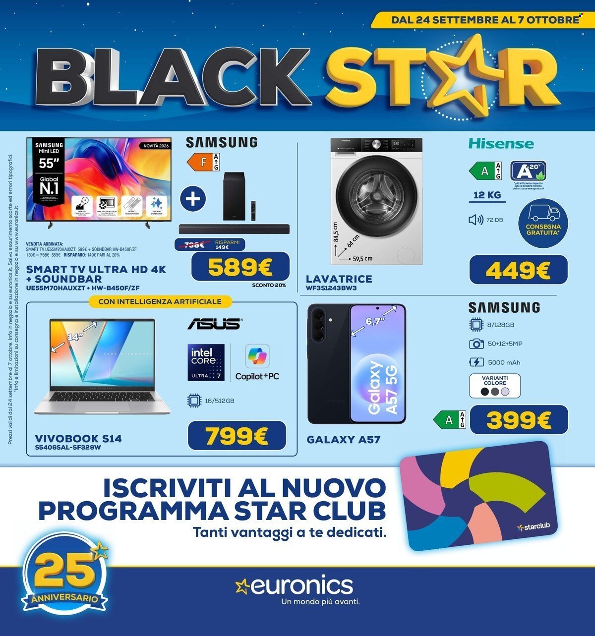 Volantino EURONICS - Black Star