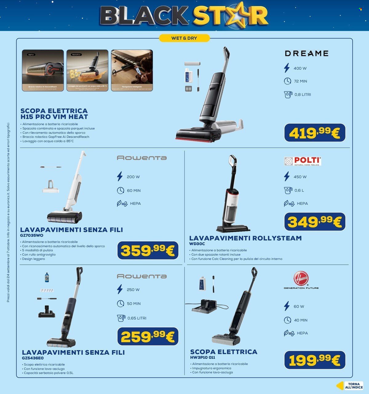 Volantino EURONICS - Black Star