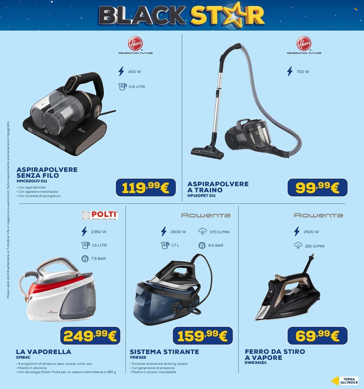 Volantino EURONICS - Black Star