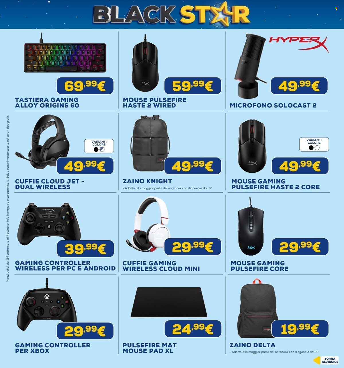 Volantino EURONICS - Black Star