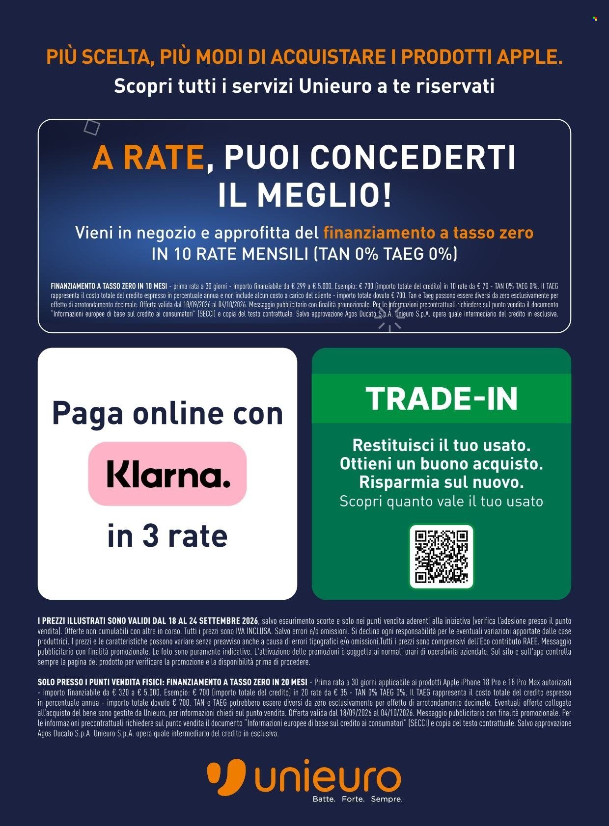 Volantino UNIEURO - Speciale Apple