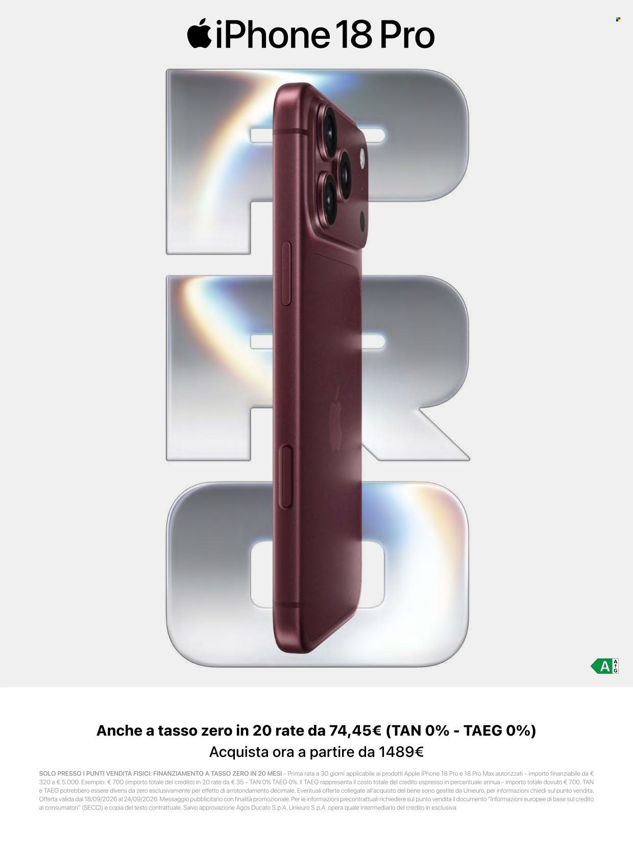 Volantino UNIEURO - Speciale Apple