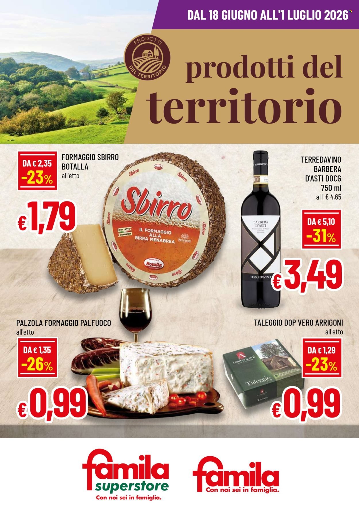Volantino FAMILA - PRODOTTI DEL TERRITORIO