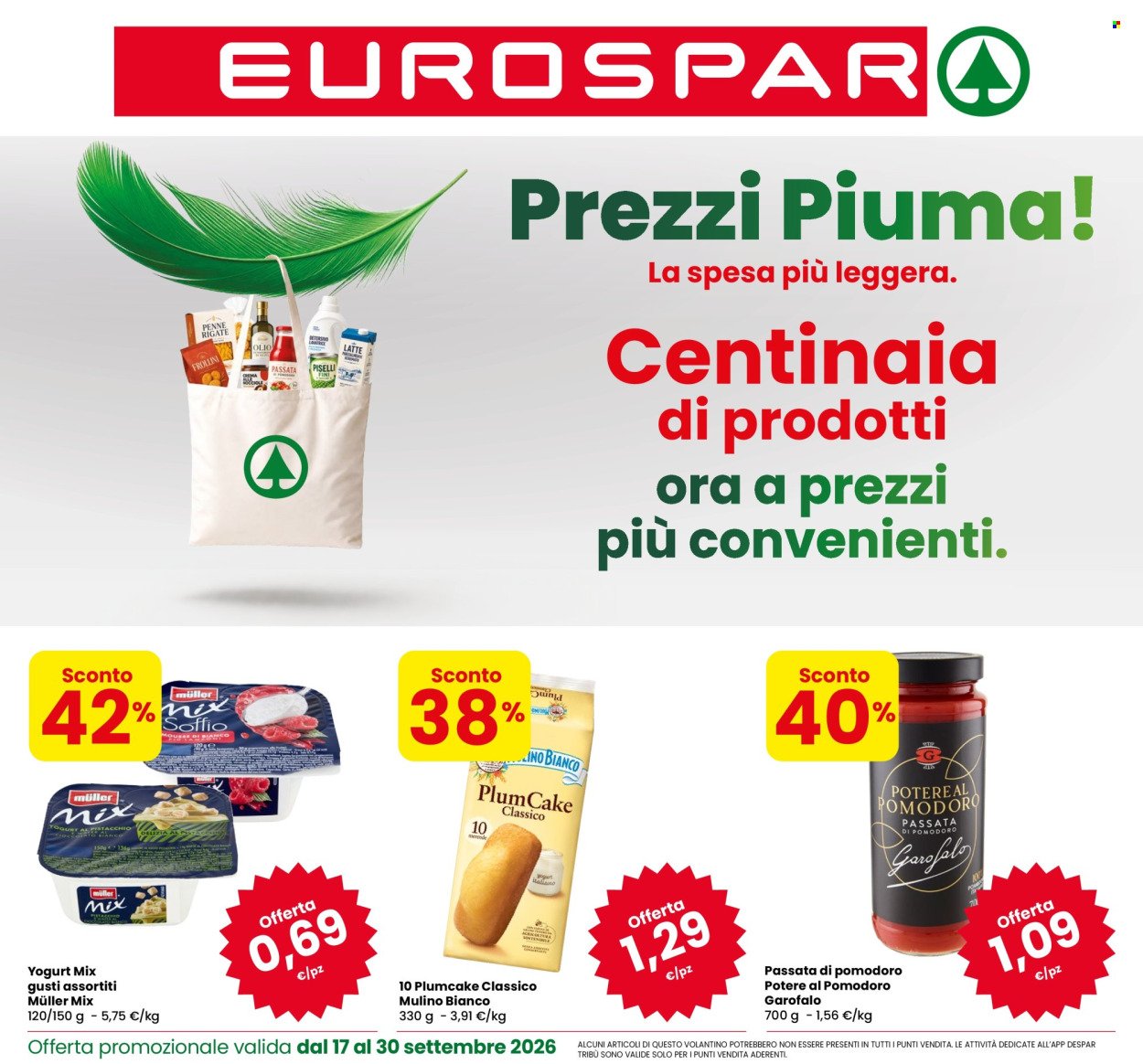 Volantino EUROSPAR - Prezzi Piuma