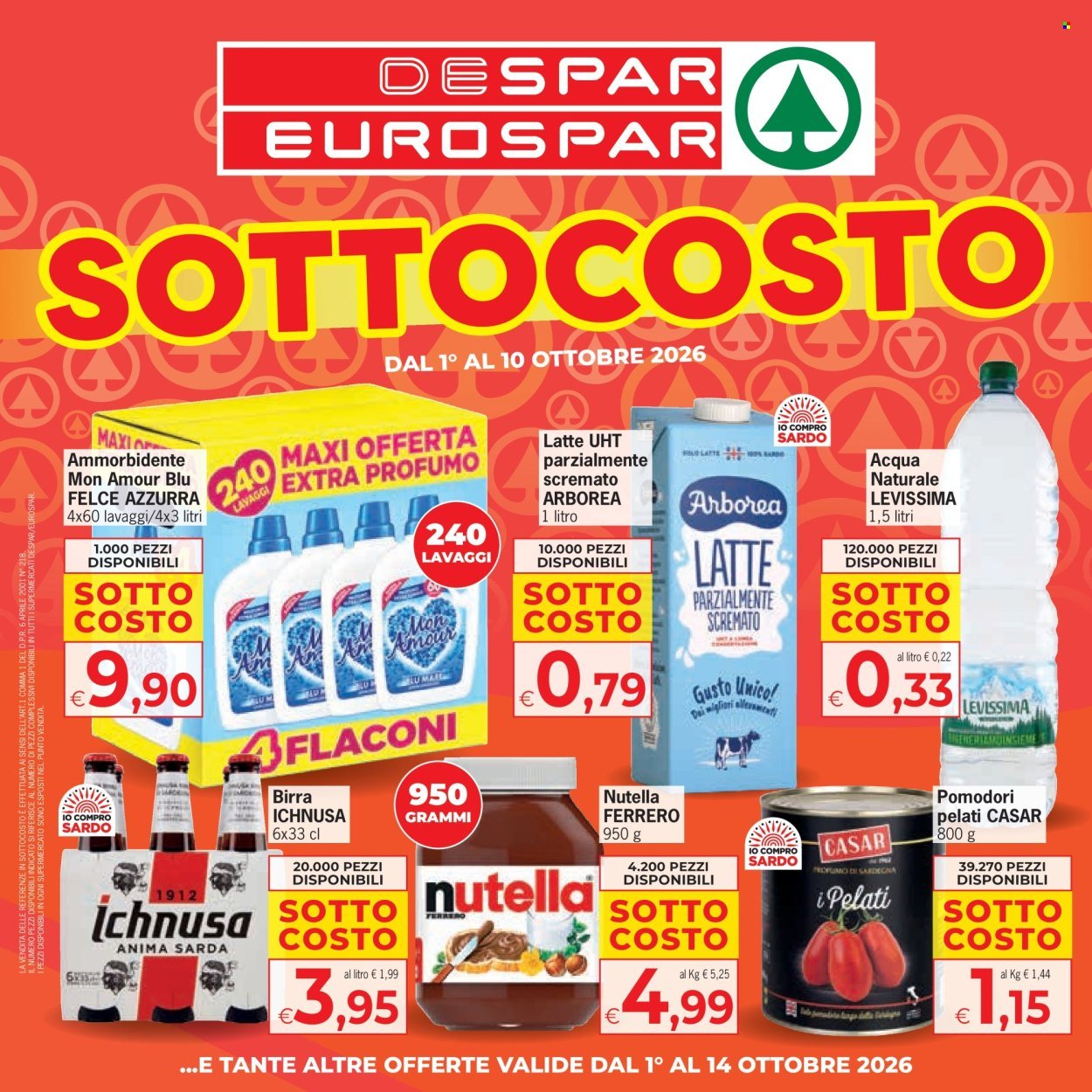 Volantino EUROSPAR - Sottocosto