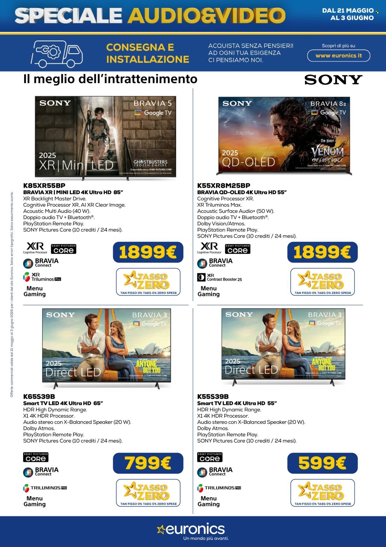 Volantino EURONICS - Speciale Audio Video (2026-05-21 - 2026-06-03)