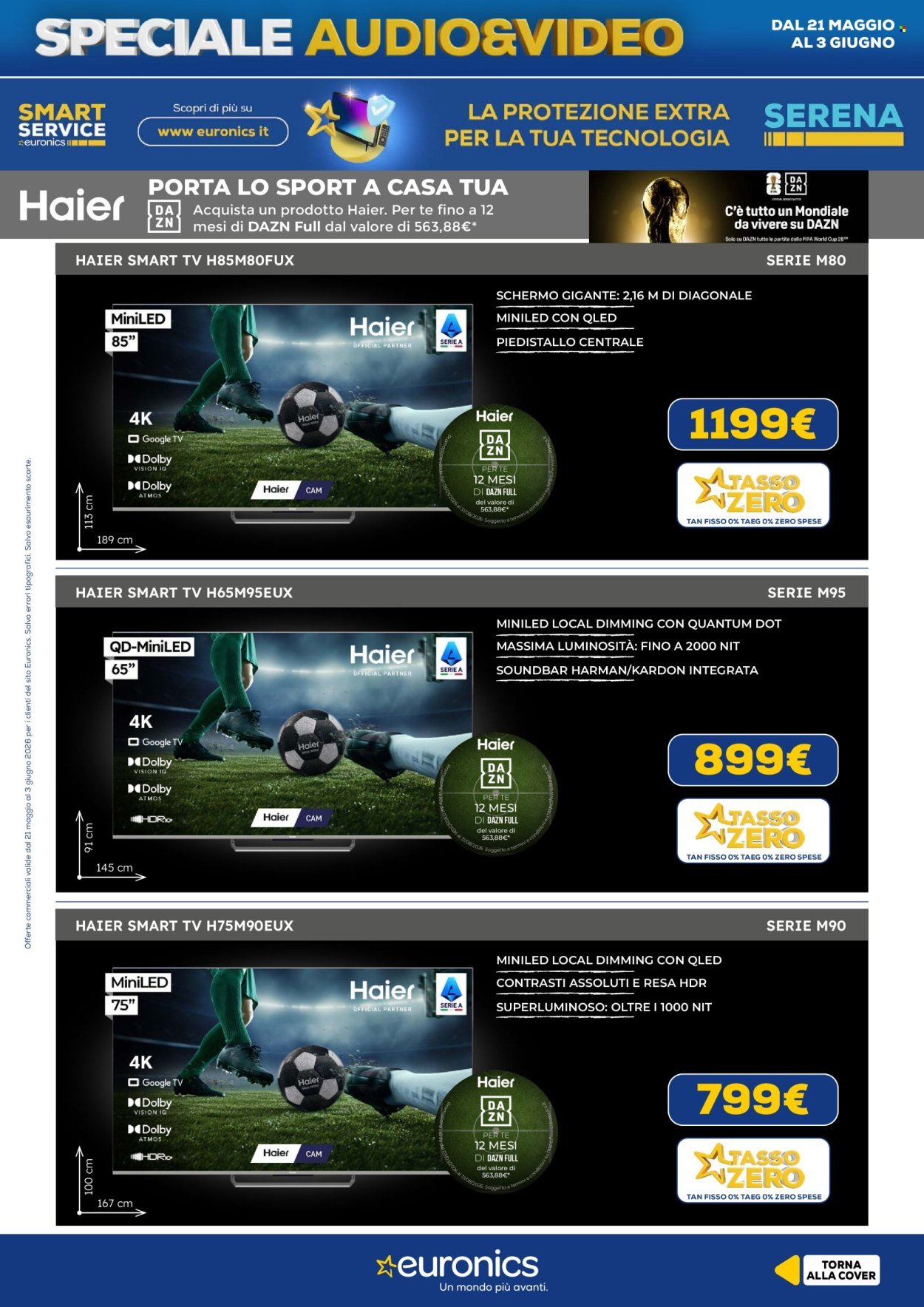 Volantino EURONICS - Speciale Audio Video (2026-05-21 - 2026-06-03)
