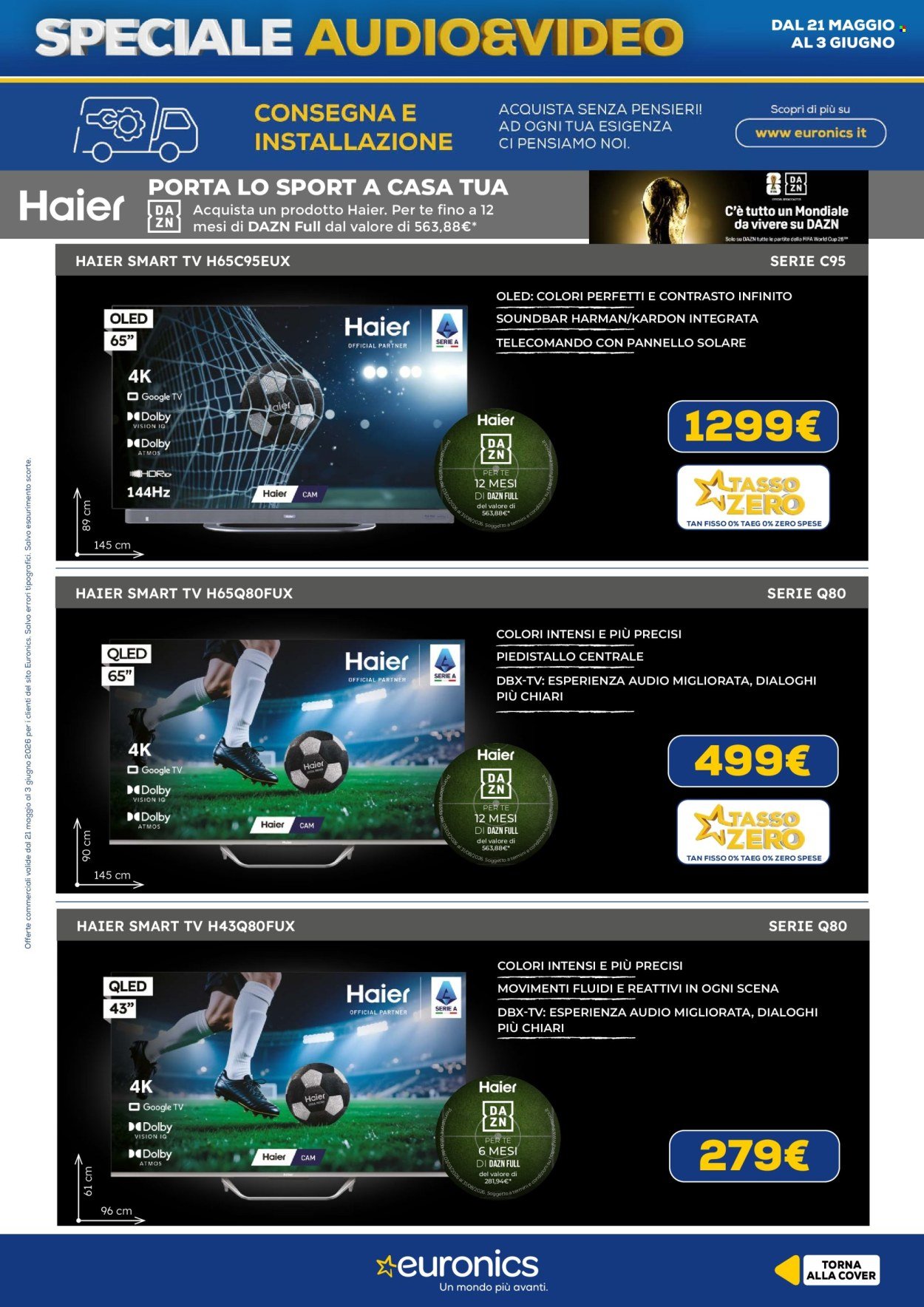 Volantino EURONICS - Speciale Audio Video (2026-05-21 - 2026-06-03)