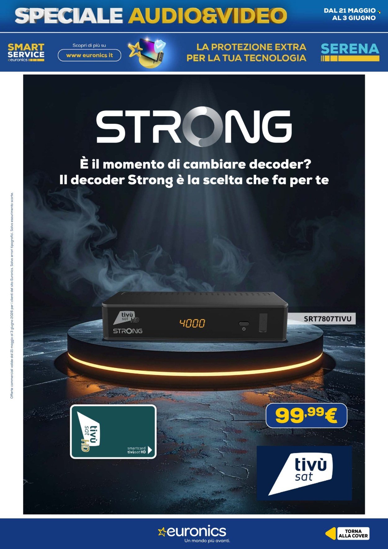 Volantino EURONICS - Speciale Audio Video (2026-05-21 - 2026-06-03)