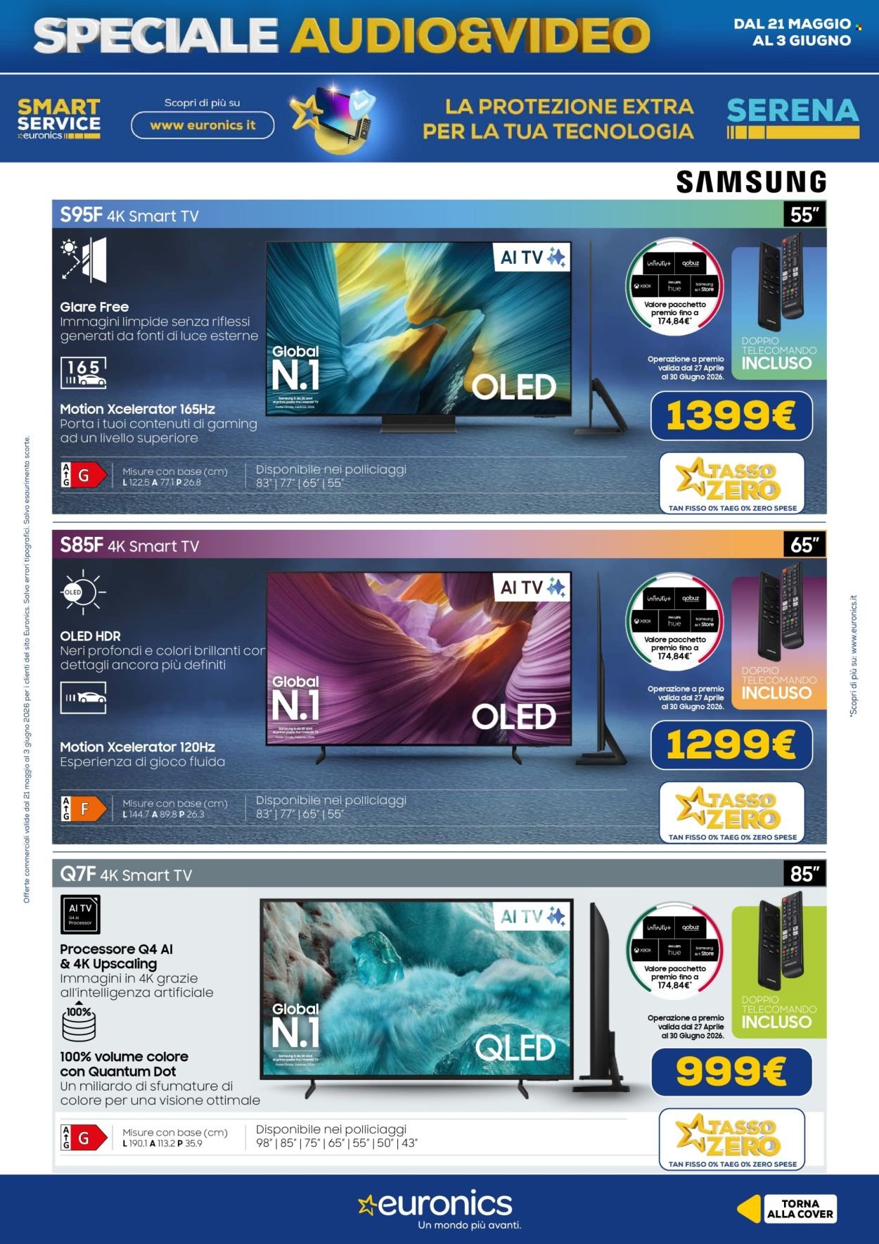 Volantino EURONICS - Speciale Audio Video (2026-05-21 - 2026-06-03)
