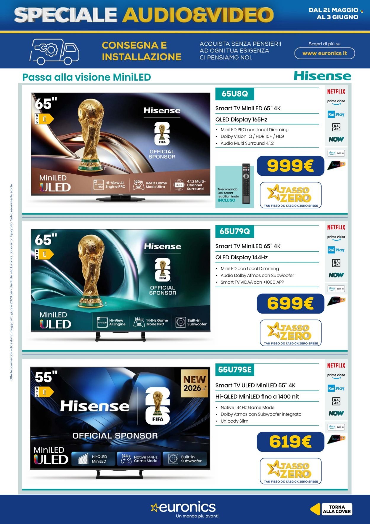 Volantino EURONICS - Speciale Audio Video (2026-05-21 - 2026-06-03)