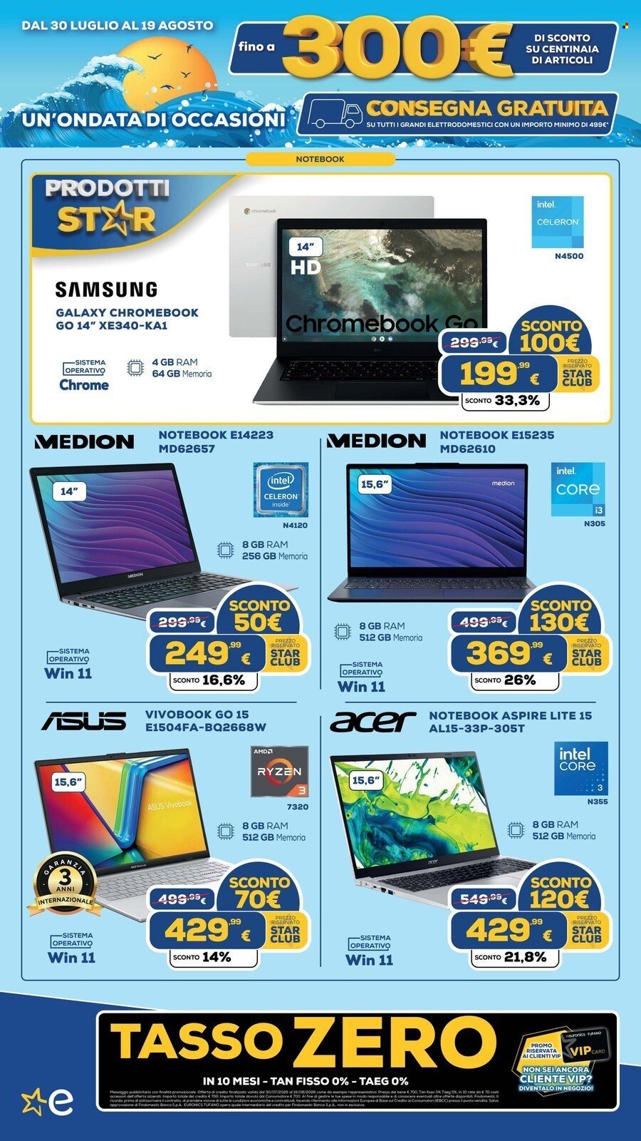 Volantino EURONICS - FINO A MENO 300 E CONSEGNA GRATUITA GRANDI ELETTRODOMESTICI