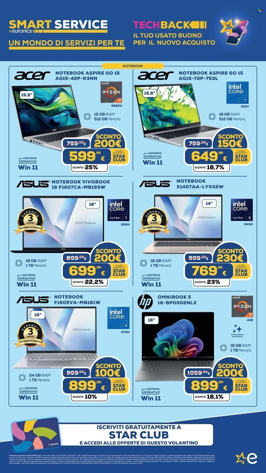 Volantino EURONICS - FINO A MENO 300 E CONSEGNA GRATUITA GRANDI ELETTRODOMESTICI